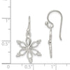 Quality Gold Sterling Silver Snowflake Shepherd Hook Dangle Earrings