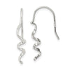 Quality Gold Sterling Silver Spiral Dangle Shepherd Hook Earrings