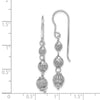 Quality Gold Sterling Silver Rhodium Plated Filigree Bead Dangle Earrings