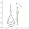 Quality Gold Sterling Silver Textured Shapes Dangle Earrings