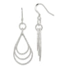 Quality Gold Sterling Silver Textured Shapes Dangle Earrings