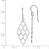 Quality Gold Sterling Silver Rhodium Plated Honeycomb Dangle Earrings