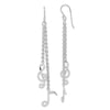 Quality Gold Sterling Silver Rhodium-plated Musical Notes Dangle Earrings