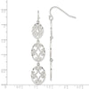 Quality Gold Sterling Silver Diamond Cut Ovals Dangle Earrings