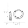 Quality Gold Sterling Silver Rhodium-plated CZ Hinged Hoop Earrings