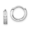 Quality Gold Sterling Silver Rhodium-plated CZ Hinged Hoop Earrings