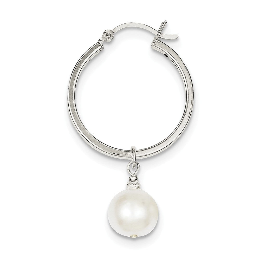 Quality Gold Sterling Silver FW Cultured Pearl and Bead Hoop Earring Enhancers