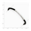 Quality Gold Sterling Silver Rhodium-plated Braided Black Leather Bracelet