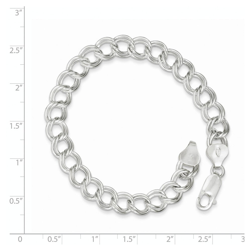 Quality Gold Sterling Silver 8inch Polished Charm Bracelet