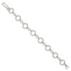 Quality Gold Sterling Silver Twist Circle Link Bracelet