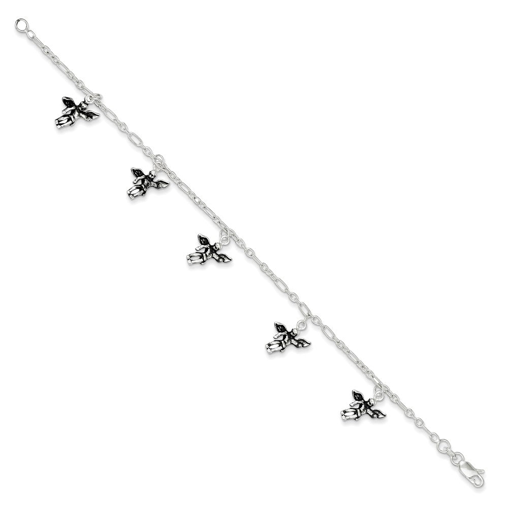 Quality Gold Sterling Silver Angel Bracelet