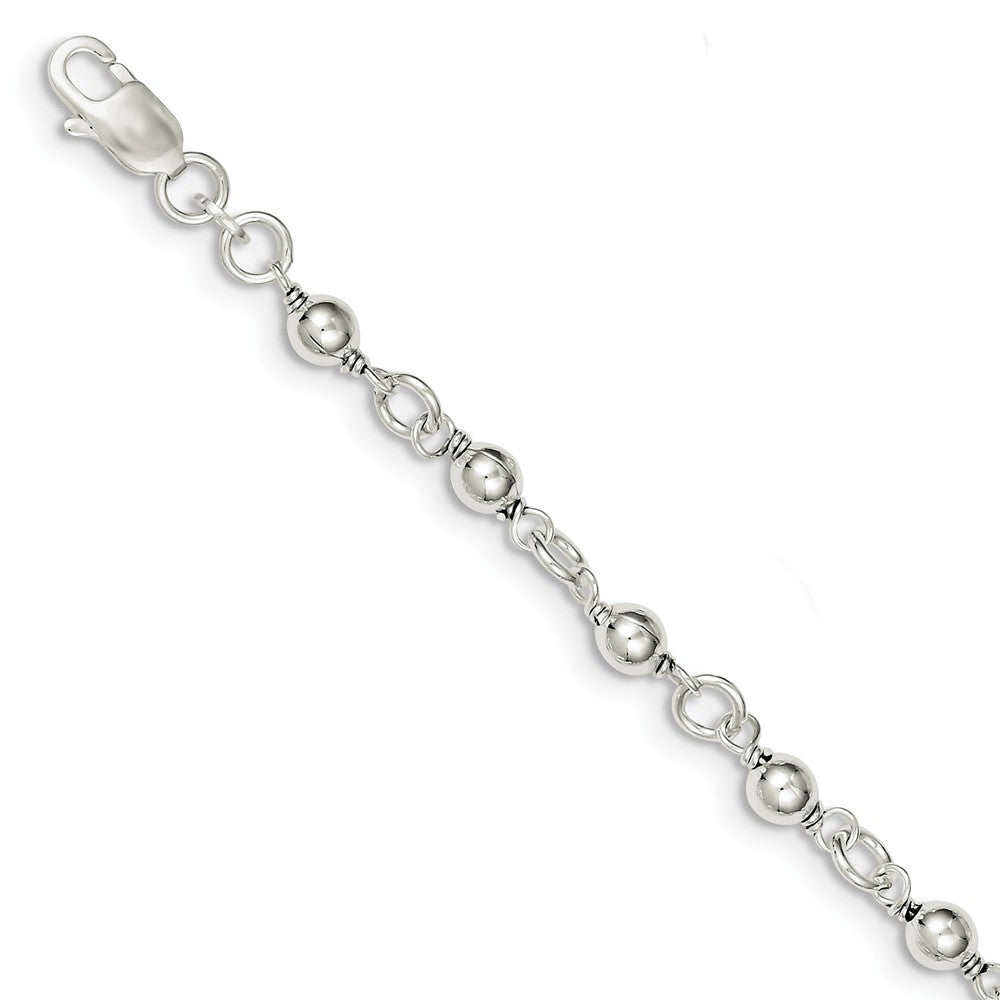 Quality Gold Sterling Silver Bead & Ball Bracelet