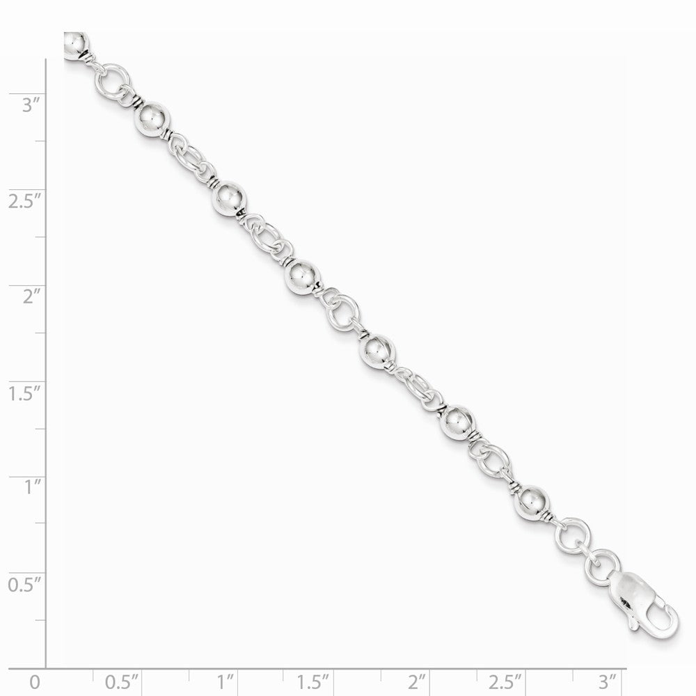 Quality Gold Sterling Silver Bead & Ball Bracelet
