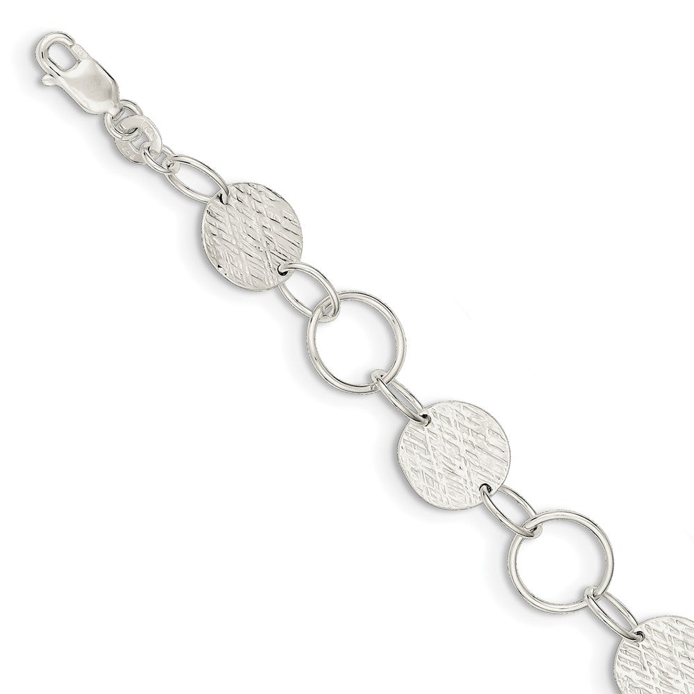 Quality Gold Sterling Silver Fancy Circle Bracelet