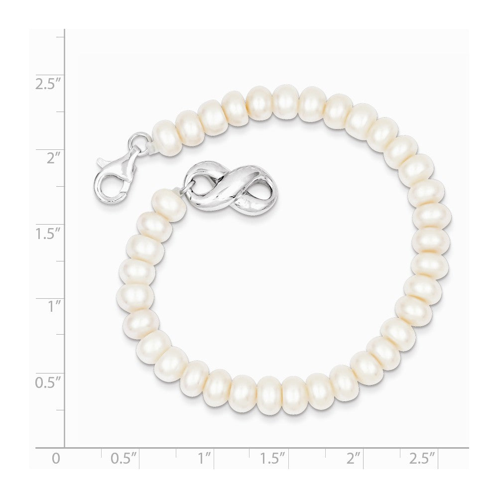 Quality Gold Sterling Silver FW Cultured Pearl Bracelet