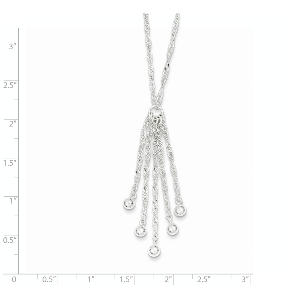 Quality Gold Sterling Silver Dangle Bead Necklace