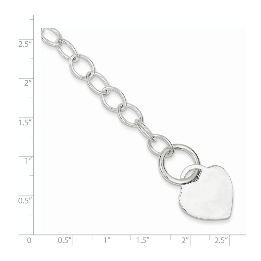 Quality Gold Sterling Silver Toggle Link Heart Bracelet