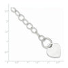 Quality Gold Sterling Silver Toggle Link Heart Bracelet