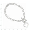 Quality Gold Sterling Silver Open Link Heart Bracelet