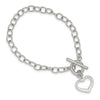 Quality Gold Sterling Silver Open Link Heart Bracelet