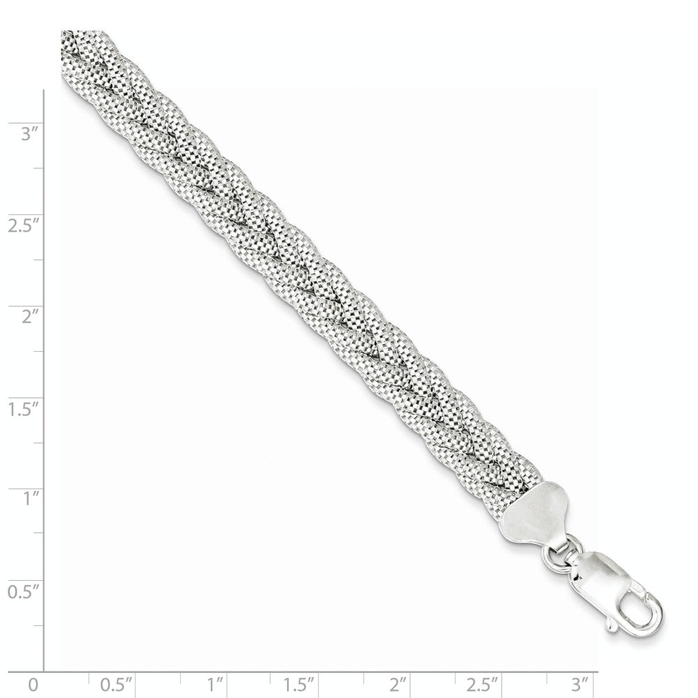 Quality Gold Sterling Silver Fancy Braided Bracelet