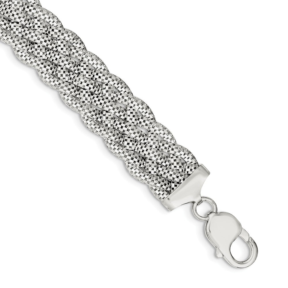 Quality Gold Sterling Silver Braided Bracelet