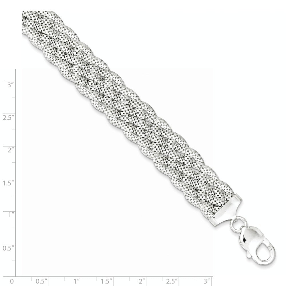 Quality Gold Sterling Silver Braided Bracelet