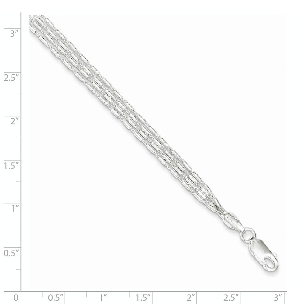 Quality Gold Sterling Silver 4 Strand Fancy Bracelet