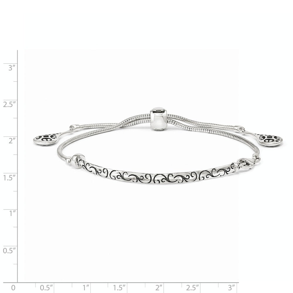 Quality Gold Sterling Silver Filigree Drops Adjustable Bracelet