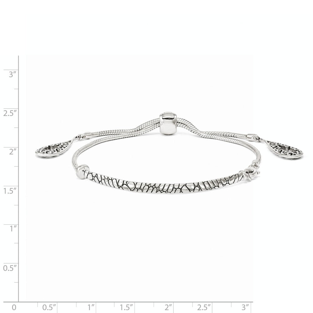 Quality Gold Sterling Silver Filigree Teardrops Adjustable Bracelet