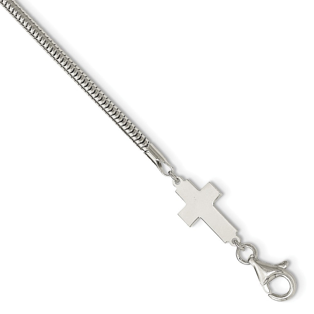 Quality Gold Sterling Silver Cross Bracelet
