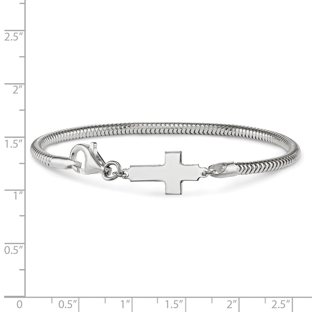 Quality Gold Sterling Silver Cross Bracelet