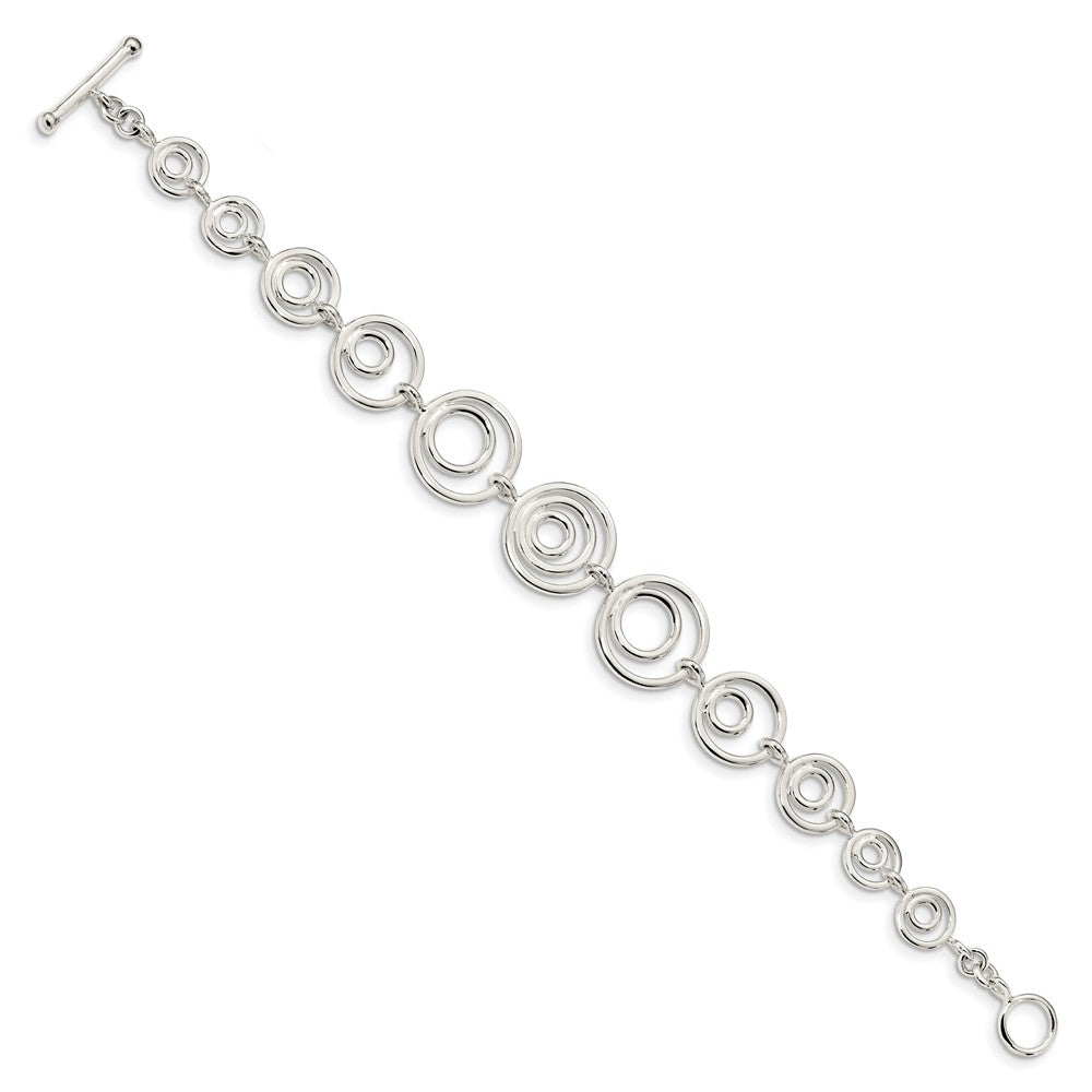 Quality Gold Sterling Silver Circle Link Bracelet