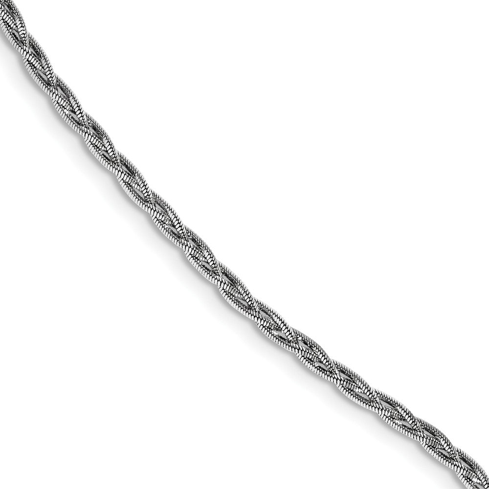 Quality Gold Sterling Silver Rhodium-Plated Polished Braided Bracelet