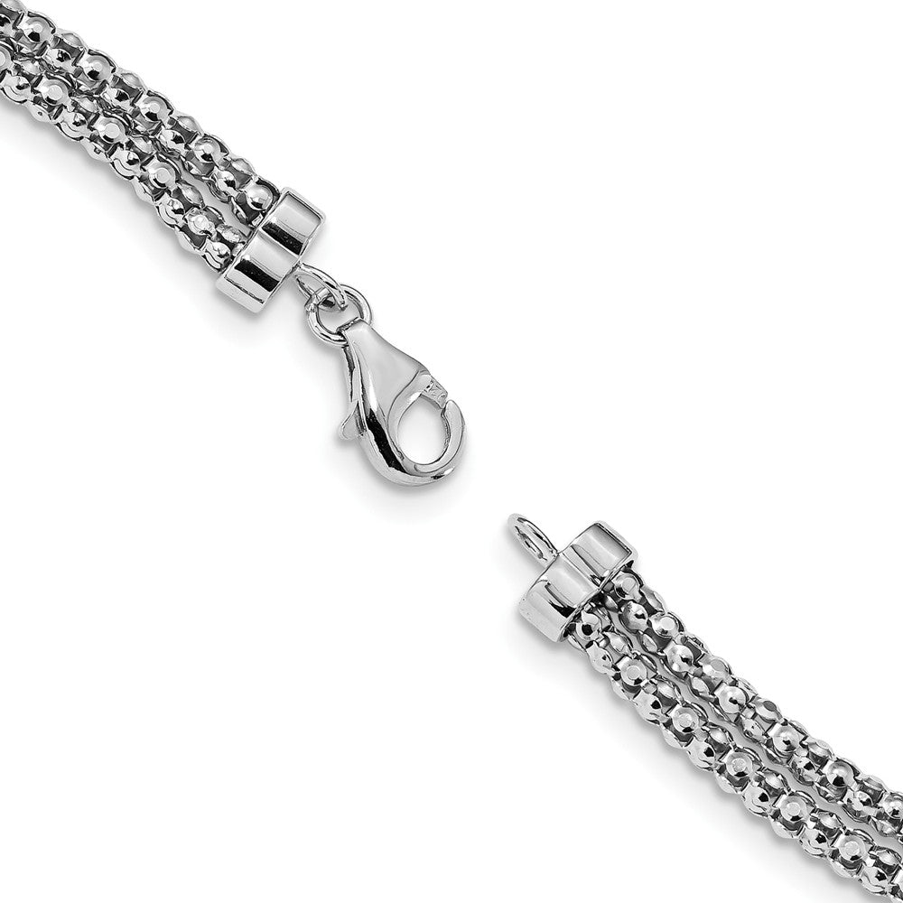 Quality Gold Sterling Silver Rhodium-plated CZ Bracelet