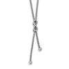 Quality Gold Sterling Silver Rhodium-plated CZ Infinity Dangle 16.75in Necklace