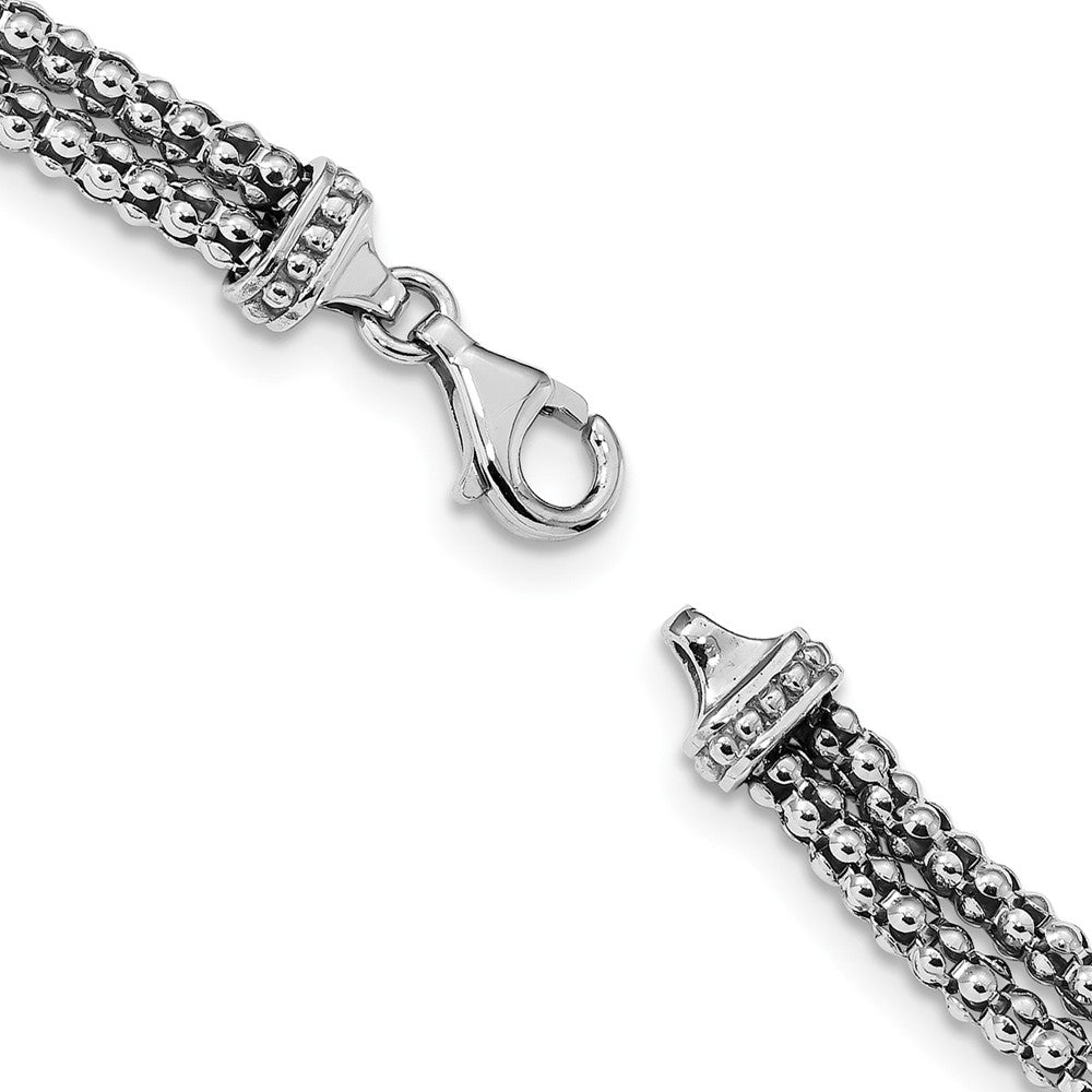 Quality Gold Sterling Silver Rhodium Plated CZ Double Strand Infinity Bracelet