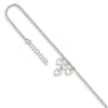 Quality Gold Sterling Silver Open Heart Dangles Anklet