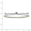 Quality Gold Sterling Silver Rhodium-plated November Birthstone Yellow CZ Adj Bracelet