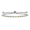 Quality Gold Sterling Silver Rhodium-plated November Birthstone Yellow CZ Adj Bracelet