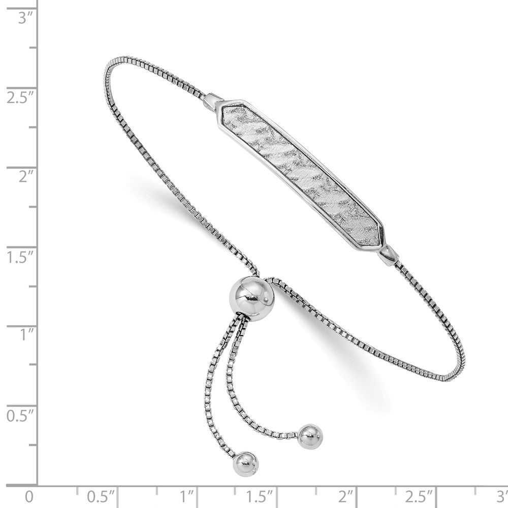 Quality Gold Sterling Silver Rhodium-plated Diamond Cut Adjustable Bracelet