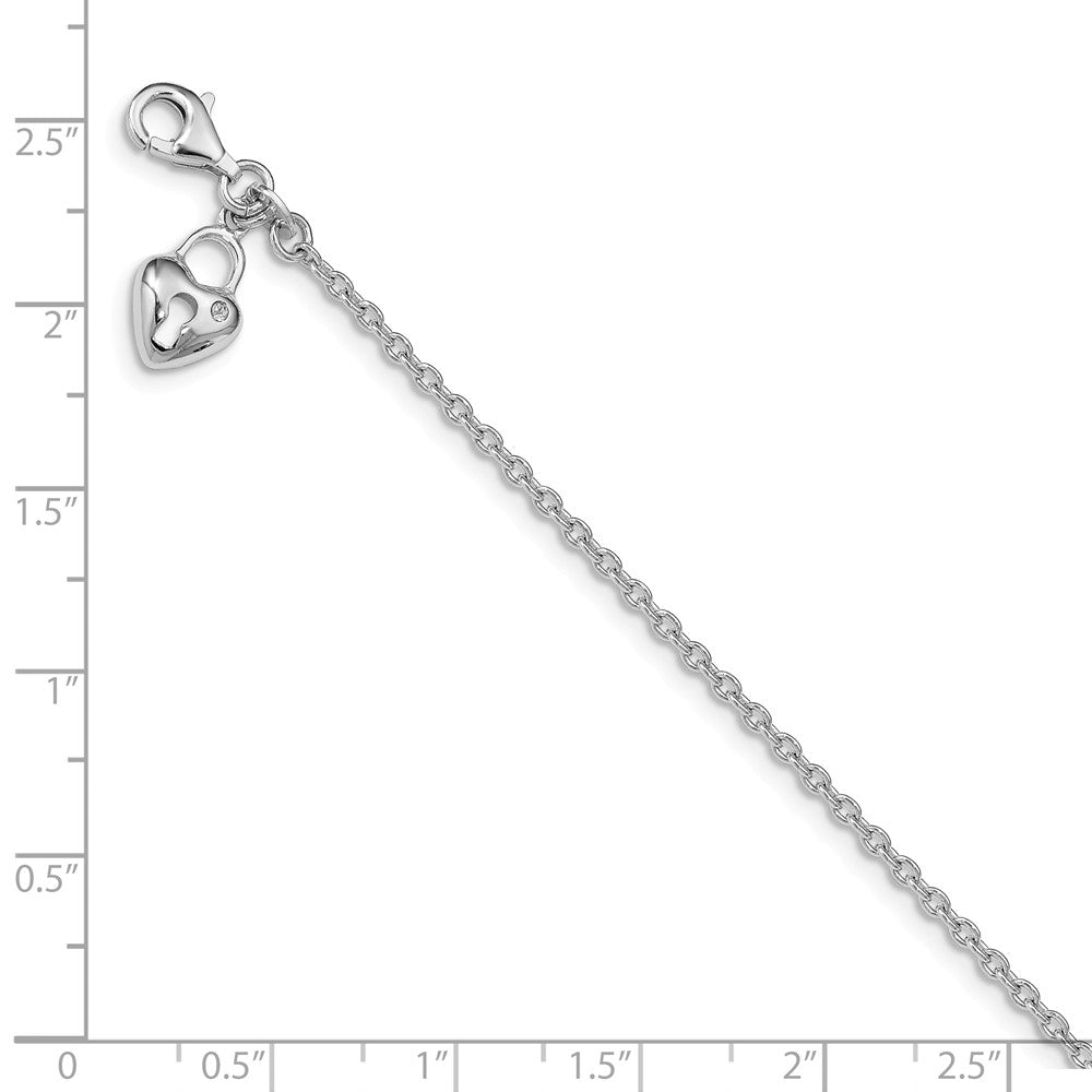 Quality Gold Sterling Silver Glass Bead Heart Bracelet