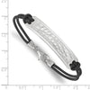 Quality Gold Sterling Silver Rhodium-plated Reptile Design Black Cotton Cord Bracelet