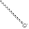 Quality Gold Sterling Silver Rhodium Plated Polished Rolo Link Bracelet