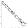 Quality Gold Sterling Silver Rhodium Plated Polished Link Bracelet