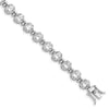 Quality Gold Sterling Silver Rhodium-plated 6mm Round CZ Bracelet