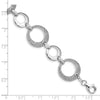 Quality Gold Sterling Silver Rhodium-plated CZ Circle Bracelet