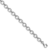 Quality Gold Sterling Silver Rhodium-plated CZ Cable Link .5in ext Bracelet