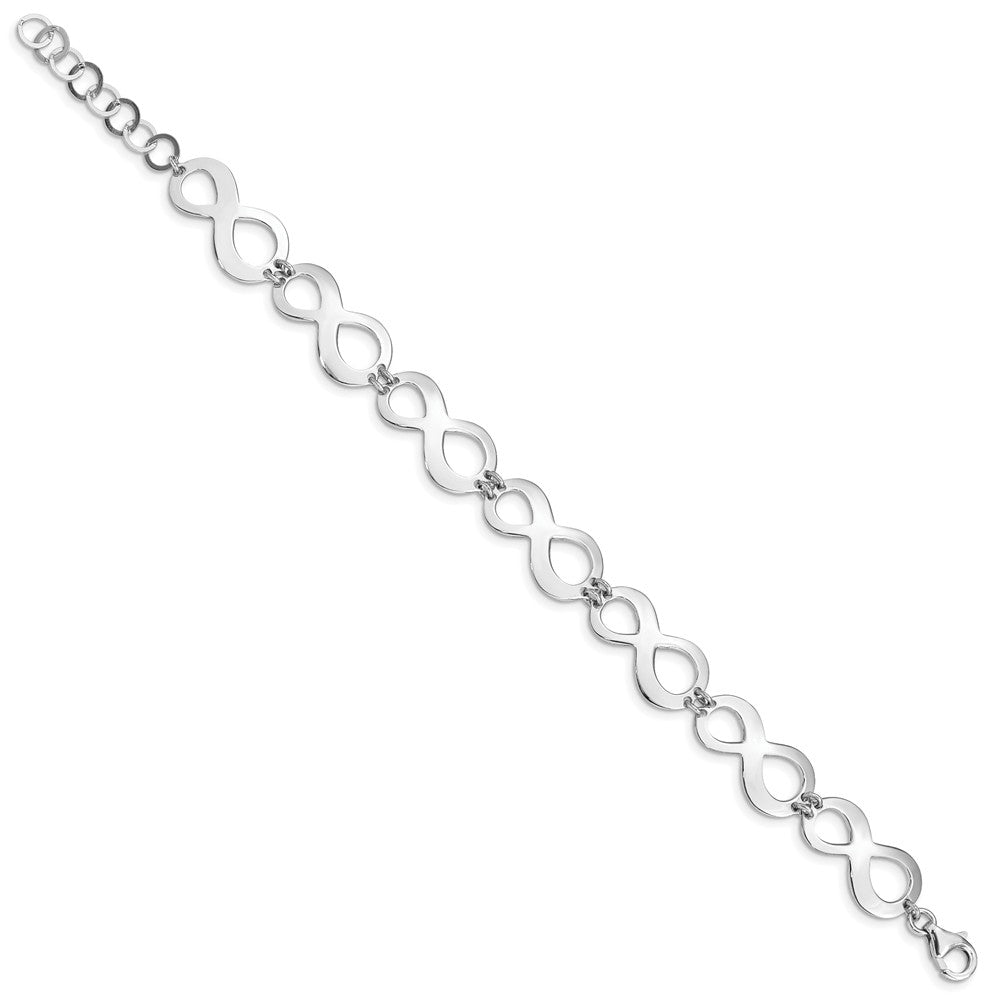 Quality Gold Sterling Silver Rhodium-plated Infinity Bracelet