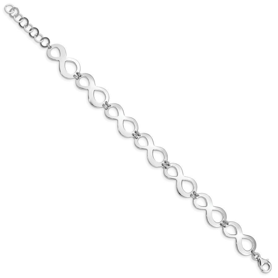 Quality Gold Sterling Silver Rhodium-plated Infinity Bracelet